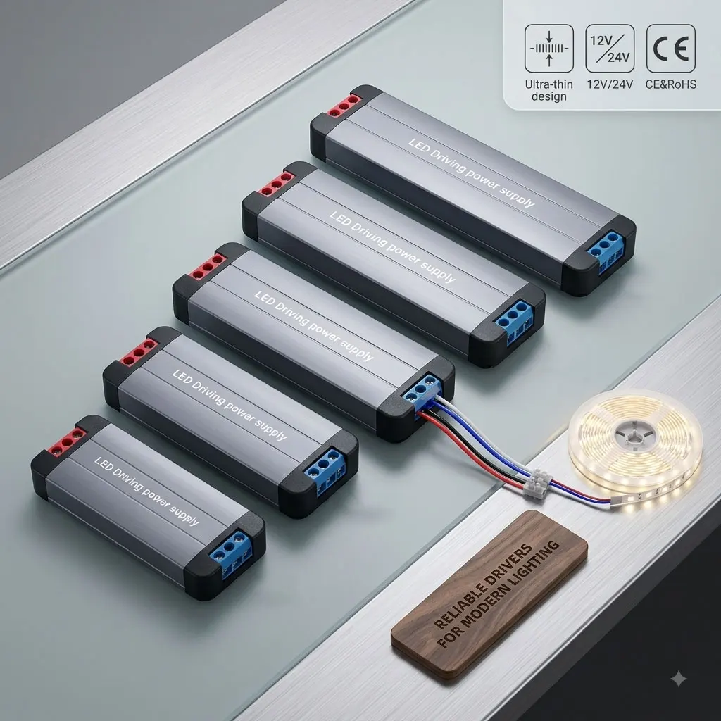 Ultra Thin Mini LED Transformer DC12V 24V 24W 48W-200W LED Driver AC176-264V Switching Power Supply For LED Strip Cabinet Lamp