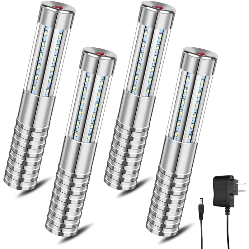 4 Pcs LED Strobe Reusable LED Light Rechargeable Champagne LED Bottle Service And Charger,US Plug