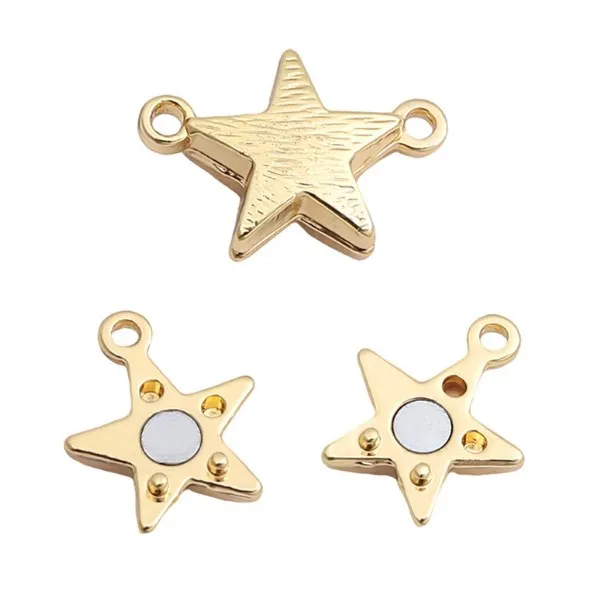 1set Heart star Strong Magnetic Clasps Magnet End Clasp Connectors for Jewelry Making DIY Bracelet Necklace Accessories