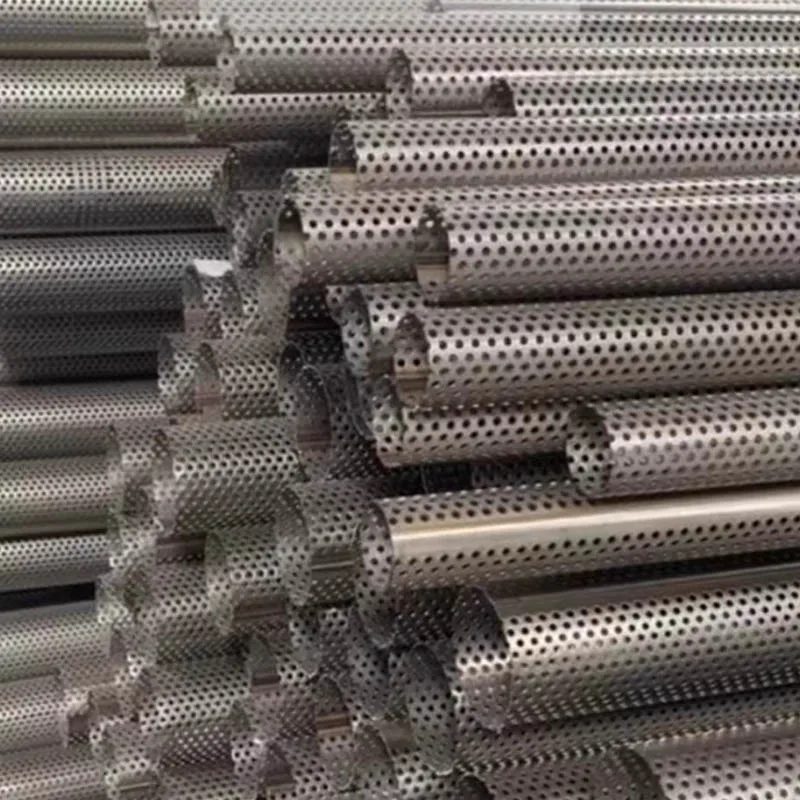1 meter length SUS304 stainless steel perforated metal filter tubes pipes cylinder with holes industrial muted exhaust pipe