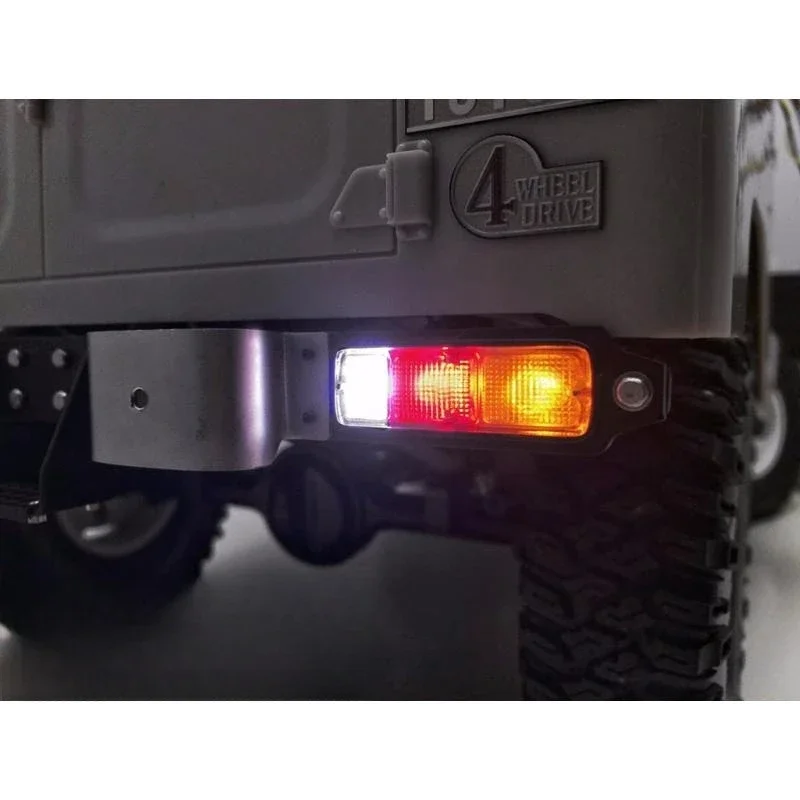 Metal rear bumper + tail lights and pedal kit for rc4wd gelande2 cruiser fj40 Scale 1/10 Remote Control Car Upgrade parts