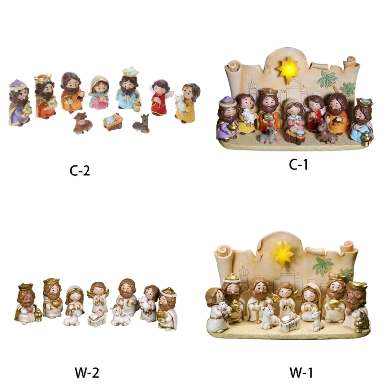 Christmas Manger Decoration Set Baby Jesus Festival Wedding Party Decor