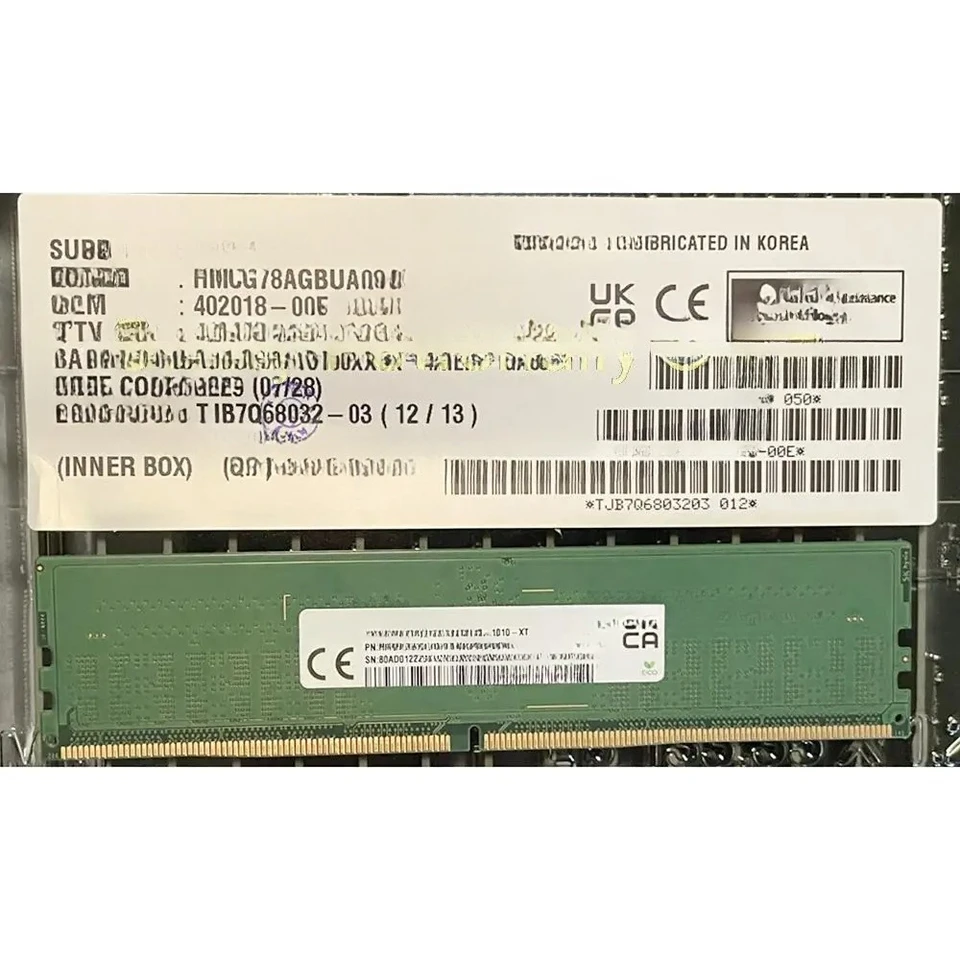 1 Pcs 16GB For SK Hynix RAM 16G 1RX8 PC5 5600B DDR5 5600 Desktop