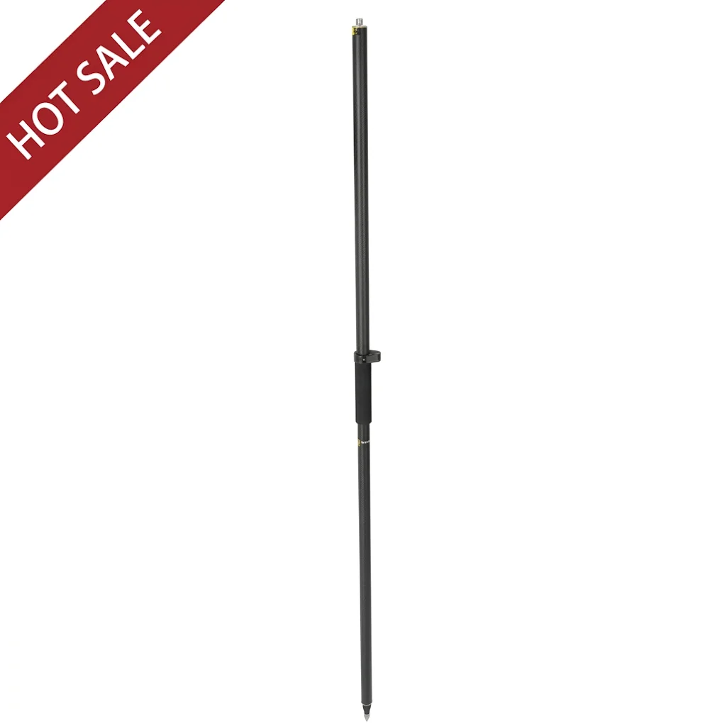 GP200-2A 2m 2 Sections Aluminum Surveying Gps Pole With Black Color