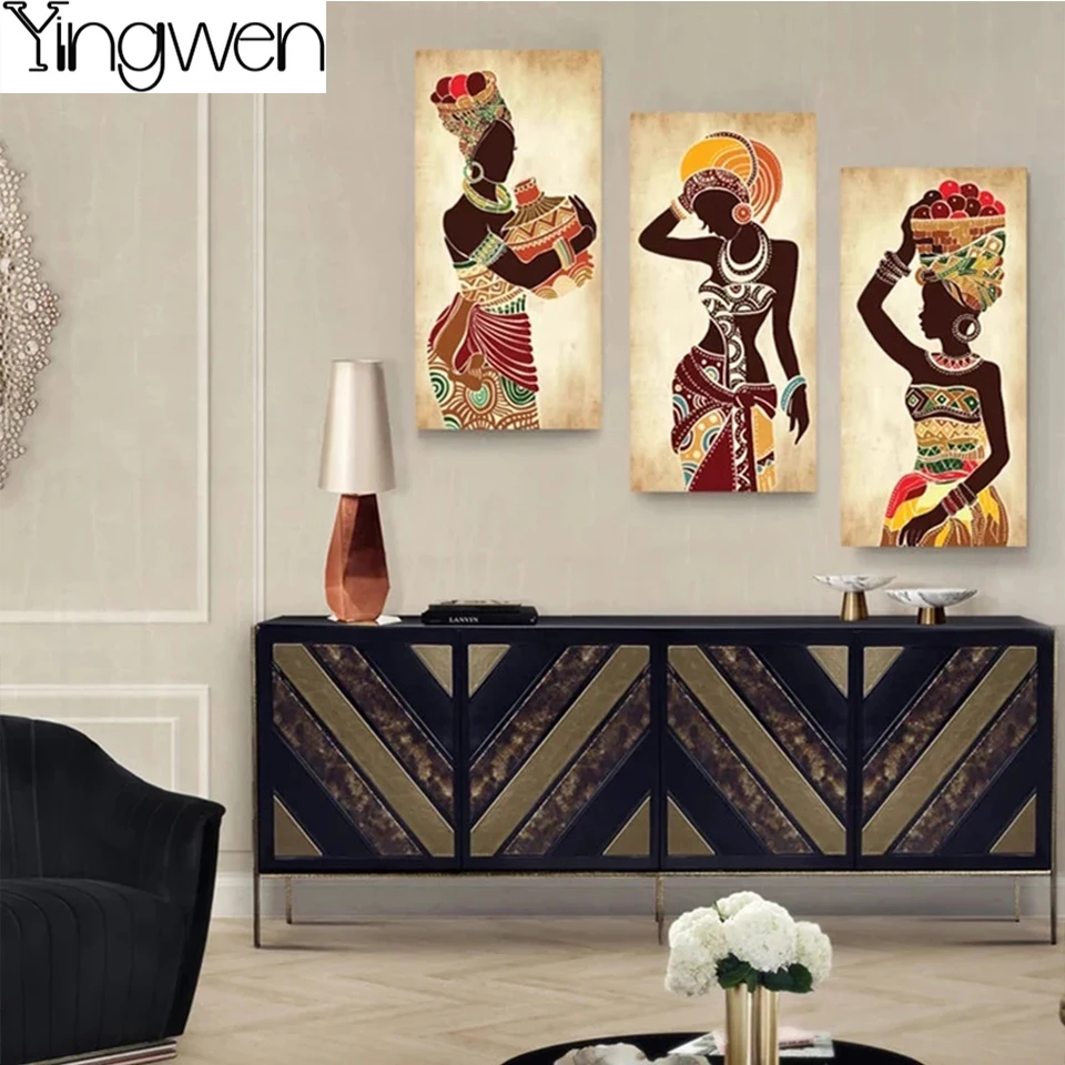 5d Diy Diamond Painting African Girls Full Diamond Embroidery Black Woman Cross Stitch Kit Mosaic Picture Ethnic Art Home Decor