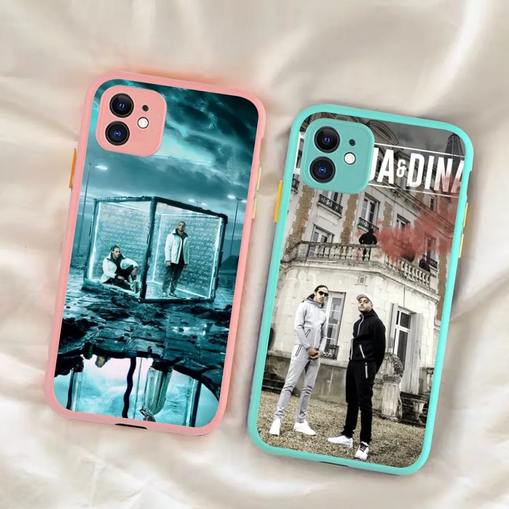 

Djadja & Dinaz Phone Case for iPhone 14 11 12 13 Mini Pro Max 8 7 Plus X XR XS MAX Translucent Matte Cover