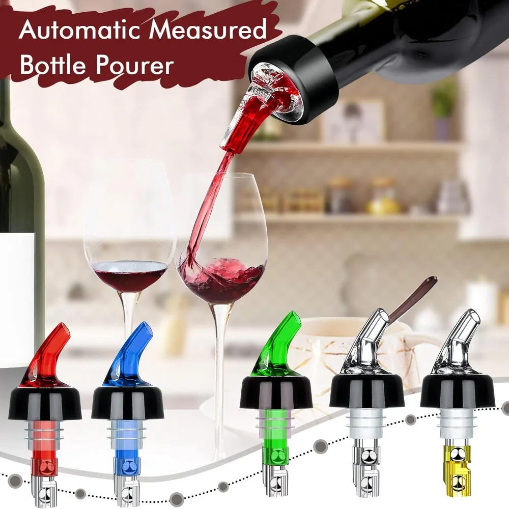 Measured Liquor Pour Spout, Liquor Bottle Pourers, Measure Pour Spout for Liquor Bottles Bottle Pourers for Alcohol Shot Pourer