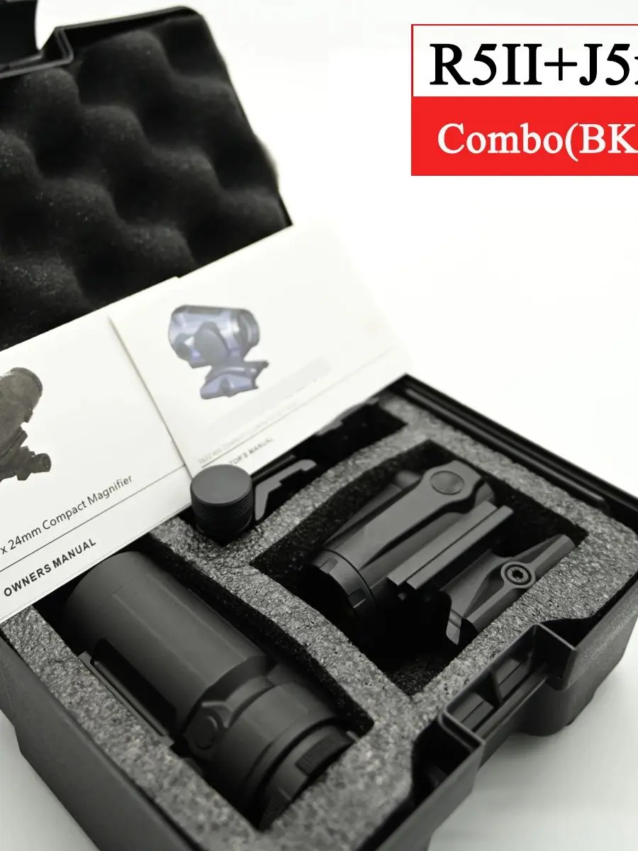 R5II Red Dot Verlichte Holografische Richtkijker 3x/5x Vergroten Side Flip Tactische Combo Reflex Scope Sight Kit Collimator - afbeelding 2