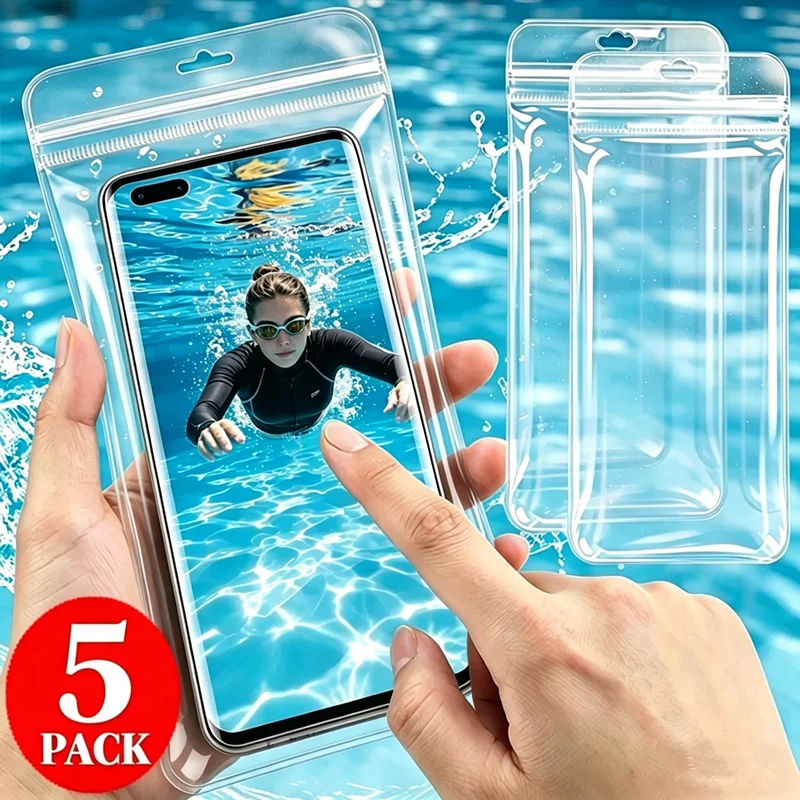 Transparente Wasserdichte Handytasche Unterwasser Sommer Schwimmen Wasserdichte Hülle für iPhone Samsung Xiaomi Universelle Trockentasche