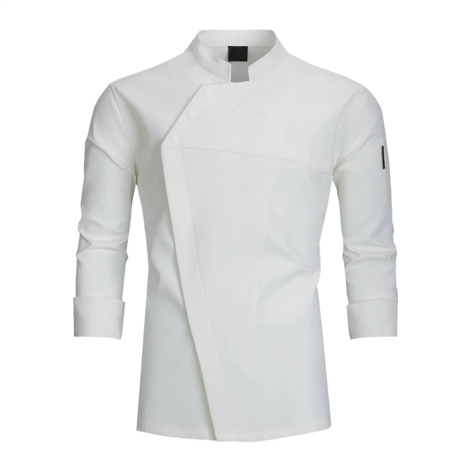 Workwear Costume Lightweight Breathable Women Men Jacket Comfortable Long Sleeve With Pocket For Kitchen Restaurants