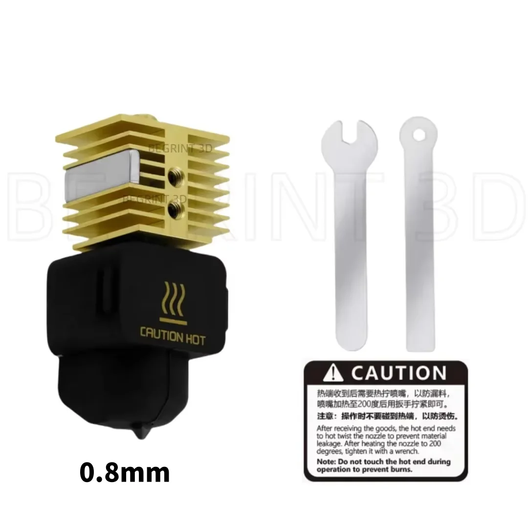 Zestaw Hotendu do Bambu Lab A1/A1 Mini/A2L z dyszą z mosiądzu/twardej stali 0.2/0.4/0.6/0.8 do drukarki 3D Bambulab A1 — zdjęcie produktu 7