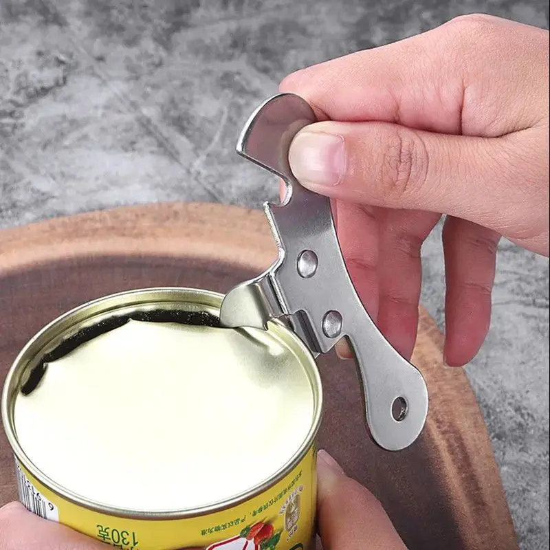 Multifunction Can Opener Stainless Steel Safety Side Cut Manual Tin Professional Ergonomic Jar Tin Opener Cans Kitchen Tools