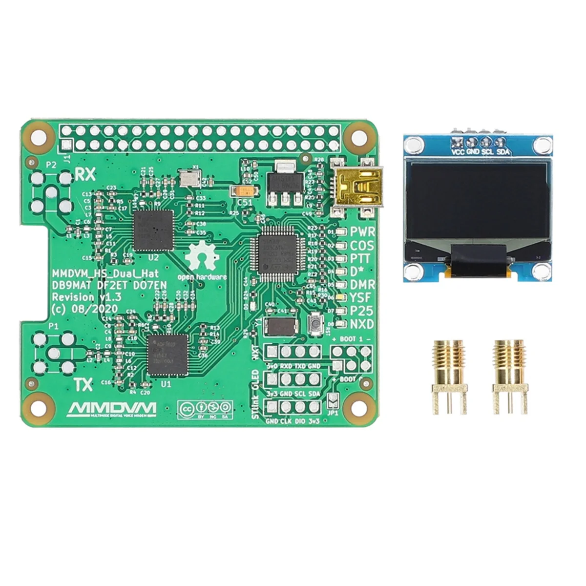 MMDVM Duplex Hotspot Board with OLED Screen Support DMR P25 D Star Mini Relay Module Support UHF VHF for Raspberry Pi