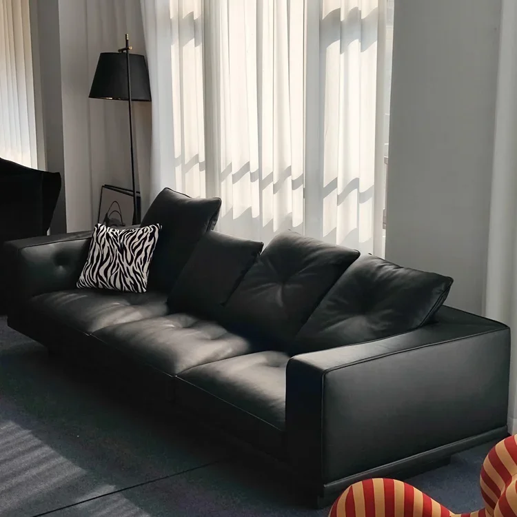 #Premium Custom Microfiber Leather Sofa Set Modern Luxury Large Sectional Couch Handcrafted Living Room Furniture for Villas