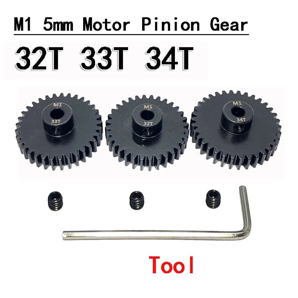3PCS YSIDO Getriebe M1 5,0mm 11T-34T Stahl Metall Ritzel Motor Getriebe für 1/8 1/7 1/5 RC Buggy Auto Monster Truck RC Auto Ersatzteile – Detail 7