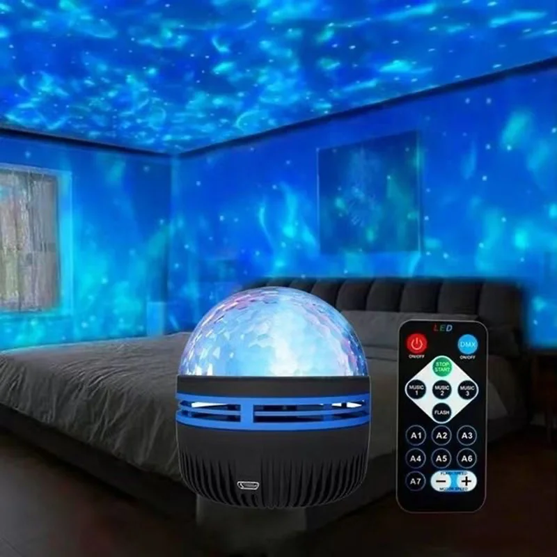 LED Galaxy Projector Light, Colorido Galaxy Sky, Quarto Night Light, Decoração Kids Room, Festa de Natal