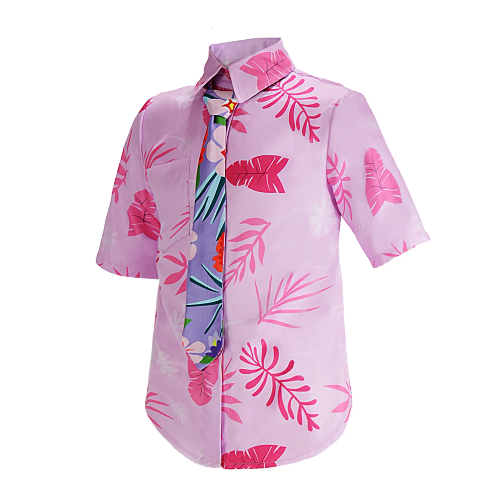 Hawaiian Shirt With Musical Guitar Print For Men, Party Short Sleeve Beach, Hip Hop, Harajuku, Large Size Top view 3