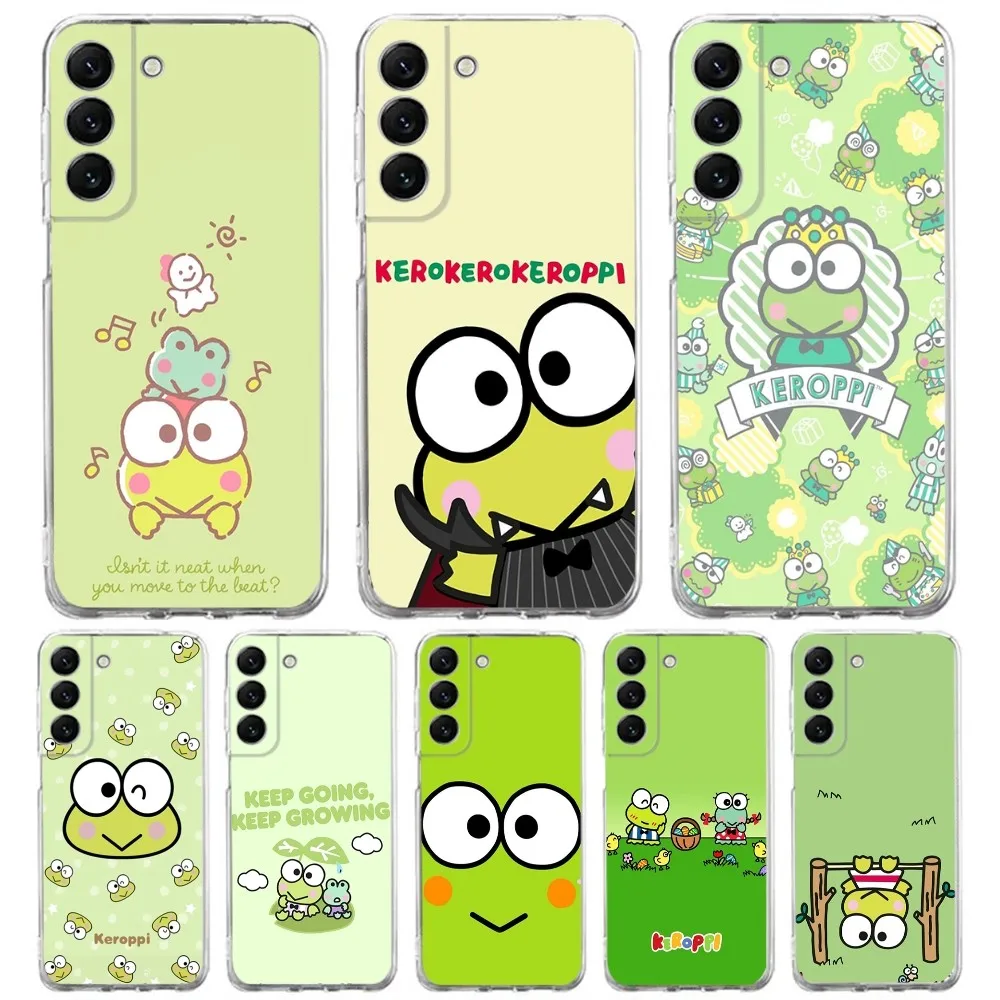 K-Keros K-Keroppi Phone Case Silicone For Samsung S30,S23,21,22,20 Ultra,S20 FE lite,S10,9,PIus Note20ultra Cover Clear