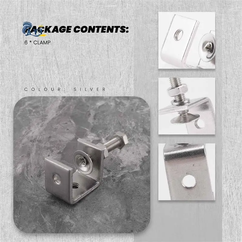 

AY03-6Pcs C-зажимы, U-образные зажимы для обработки металла, небольшой настольный зажим со стабильным широким отверстием и защитными накладками/I-дизайном