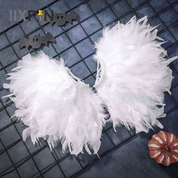 1Pair Natural Feather Epaulet Shrug Shoulder Strap Adult Medieval Gothic Shoulder Wings Halloween Cosplay Custume Dress Up Prop