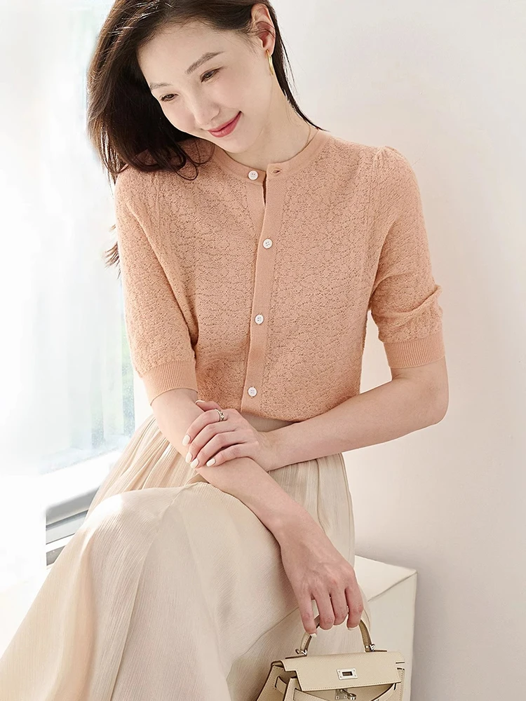 

Retro Ele Embroidered Versatile Single Button round Ne Top Loose ort Sve Inner Wear High-End Feeling Summer irt