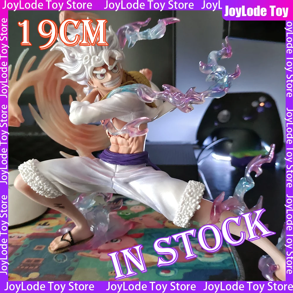 In Stock 19cm Luffy One Piece Anime Figures Swinging  Hands Punching Gear 5 Luffy Figure Desktop Decoration Model Toys Gifts