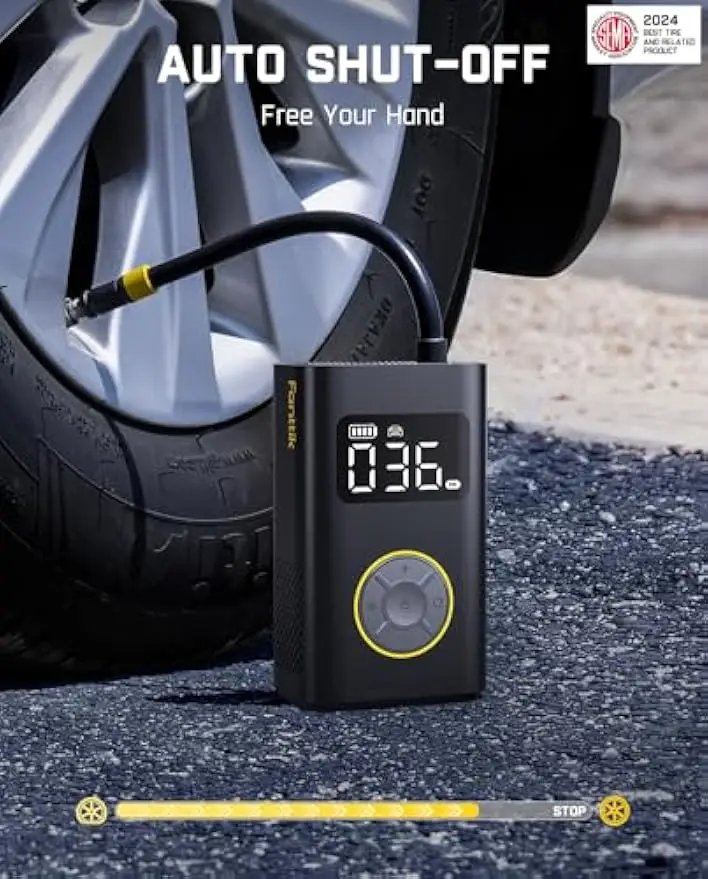 자동차 및 자전거용 휴대용 타이어 공기 주입기, 1분 빠른 전기 펌프(디지털 압력계 포함), 150PSI 에어 컴프레서