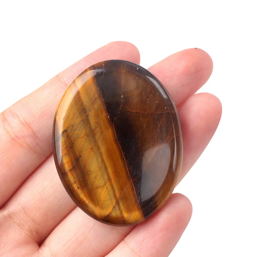 

Natural Crystal Thumb Worry Stone Reiki Healing Crystals Pocket Palm GemStone for Massage Meditation Anxiety Stress Relief