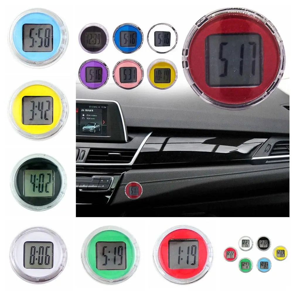 Electronic Clock Mini Car Clock Mute Simple Motorcycle Electronic Watch Waterproof ABS Motorcycle