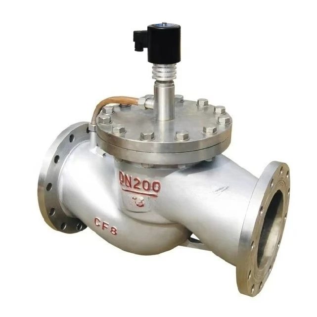 Inlet Threaded Flange Steam Thermal Oil Solenoid Valve