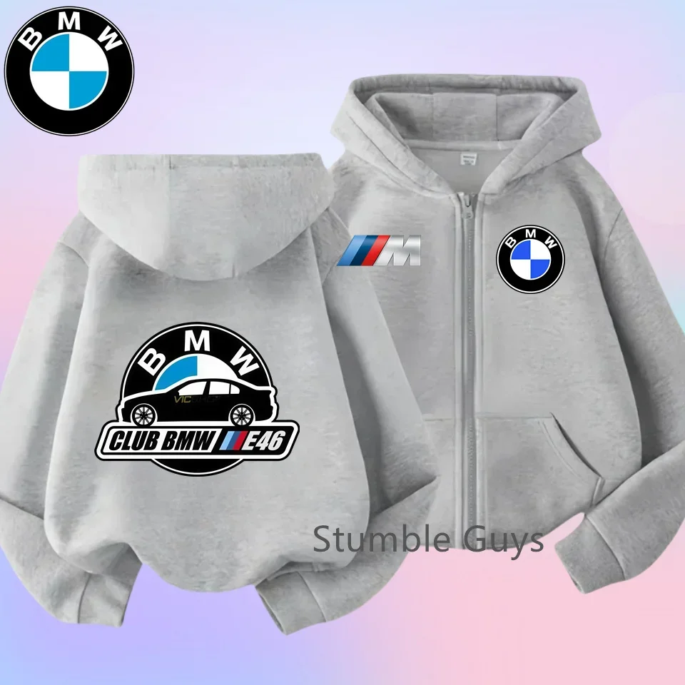 

BMW Kids Zipper Hoodie Autumn Clothes Winter Boys Girls Warm Casual Sweatshirt Motorcycle Fashion Wear Coat​