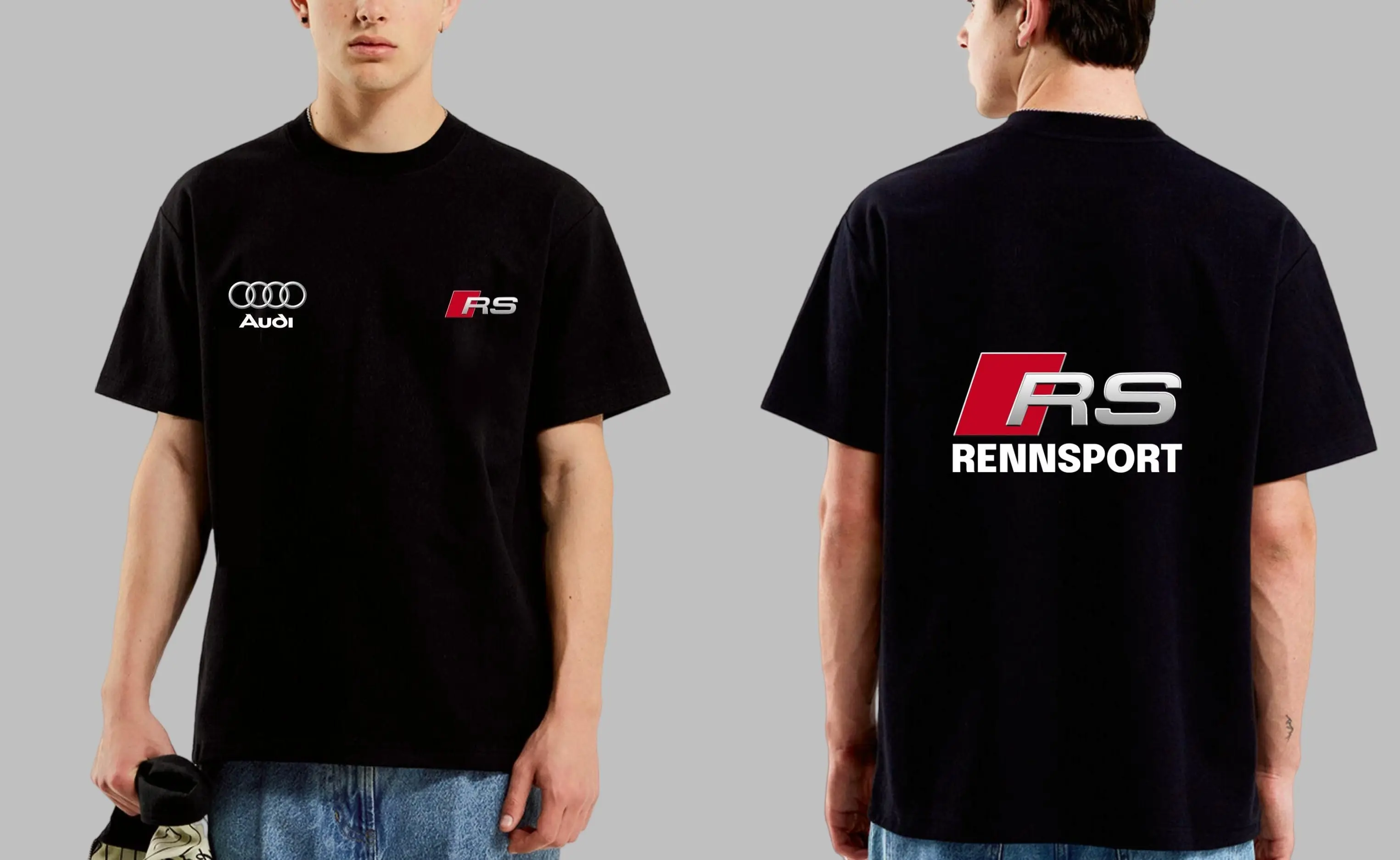 

Лето 2022, футболка с короткими рукавами и принтом автомобиля Audi Rider Fan, мужской и женский спортивный топ с короткими рукавами