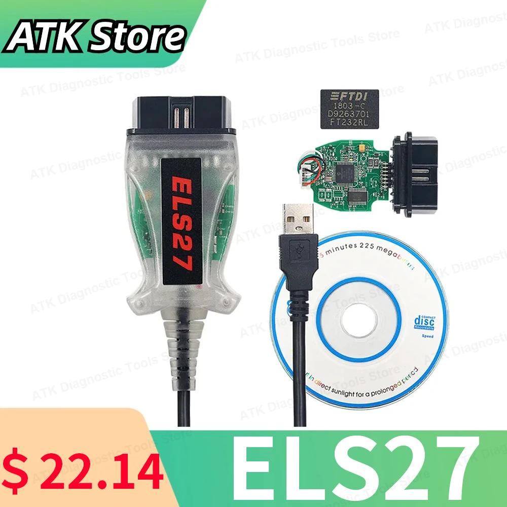 

ELS27 FORScan V2.3.8 Diagnostic tools Multi Language OBD2 Scanner PIC24HJ128GP FTDI Mircochip ELS 27 ELS27 for Frd/Mzda