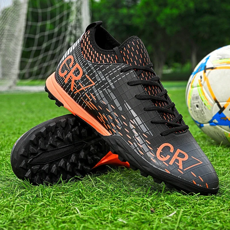 New Men Outdoor Football Boots Training Soccer Shoes Long Spikes Adult Kids Sport Footwear Sneakers Non Slip Training Unisex