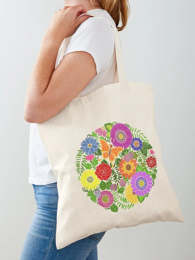 Beautiful Botanical Floral Art Tote Bag tote bag custom Canvas shoulder bag reusable shopping shoping Canvas Tote