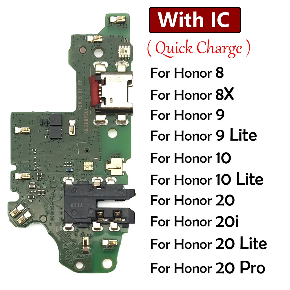 Dock Connector Micro USB Charger Charging Board Port Flex Cable For Huawei Honor 8 9 10 20 Lite 8X 20 Pro 20i