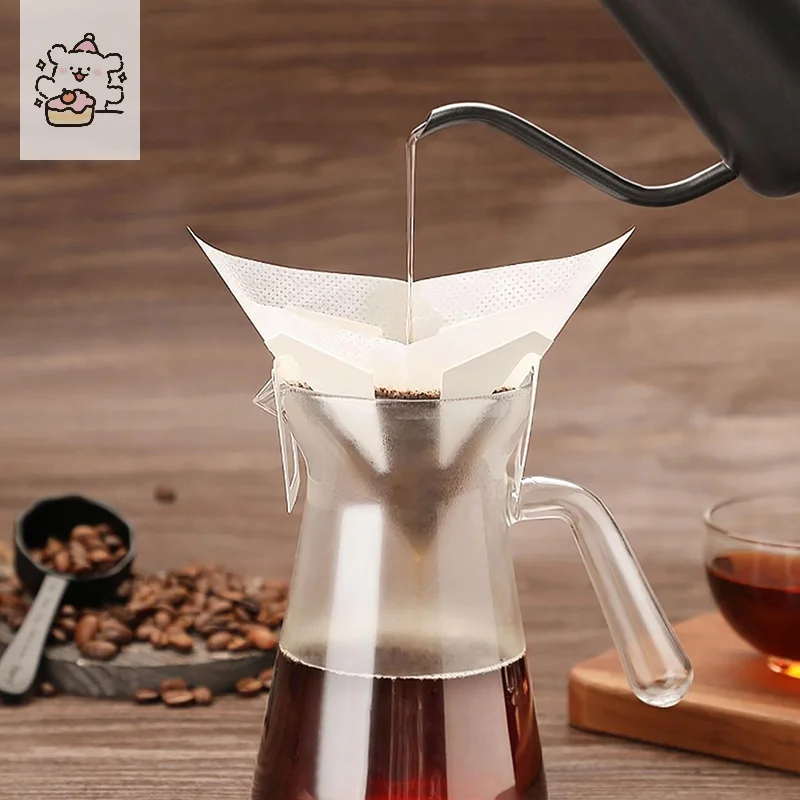 30pcs Coffee Filter Paper Bags Disposable Drip Coffee Bag Portafilter Hanging Ear Espresso Coffee Accessories