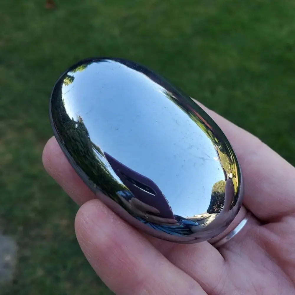 أحجار طبيعية تيراهيرتز حجر النخيل بحجم الجيب كريستال تدليك الصخور القلق مقتنيات كريستال الحجر اللعب مع