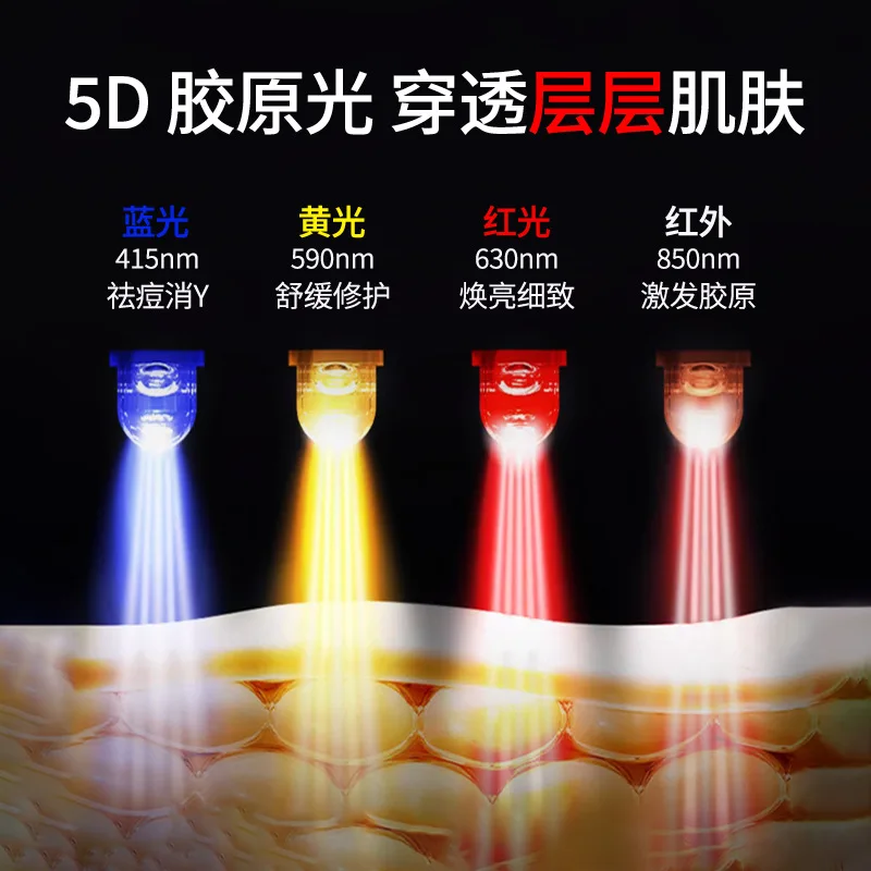 Photon skin rejuvenation instrument Whole body rejuvenation spectrometer Red blue light facial deprinting beauty LED large row