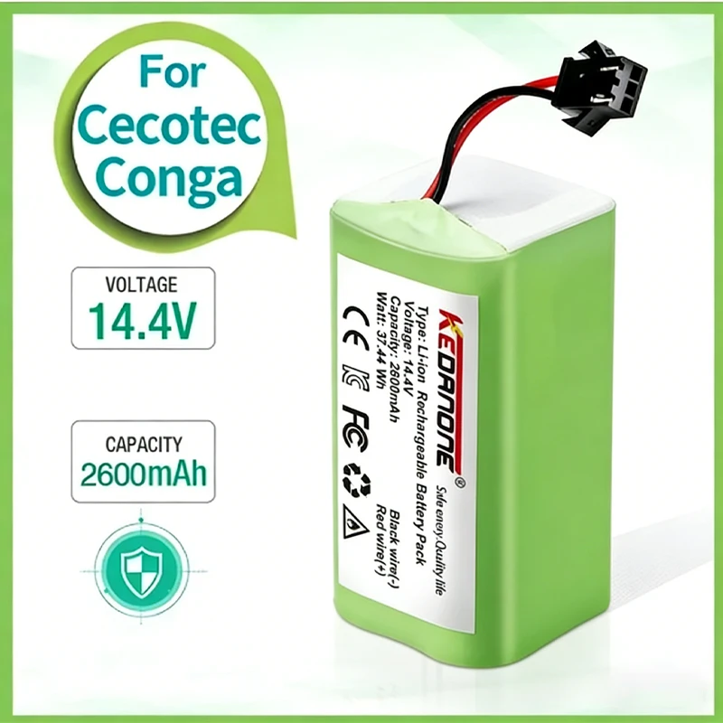 

batería conga 1090 990 950 cecotec 14.4V 4.0Ah Li-ion battery for Ecovacs Deebot DN621 601/605 Eufy RoboVac 35C Panda i7 V710