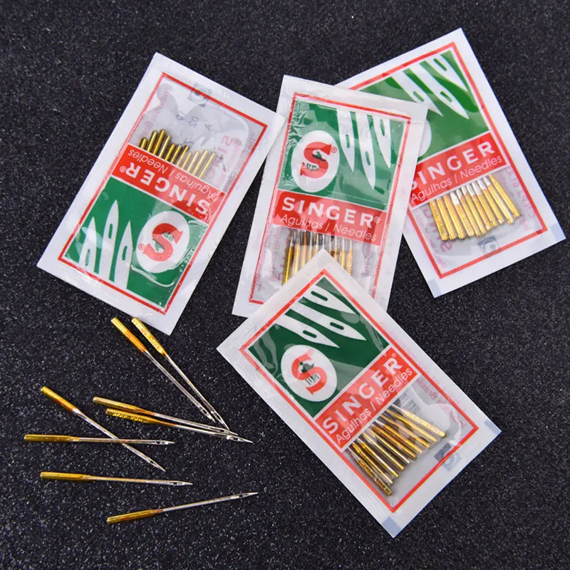 10PCS/Pack #9 #11 #14 #16 #18 Needles For Singer Electric Sewing Machine Needle Domestic Sewing Needle Titanium Plated Needle