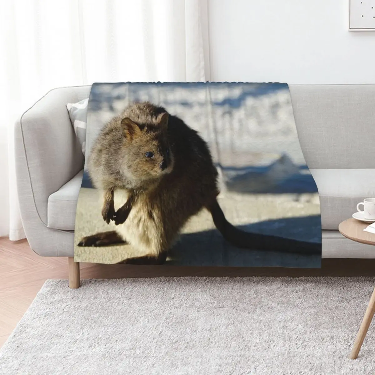 

Rottnest Quokka Throw Blanket Fashion Sofas Soft Plaid Camping funny gift Blankets