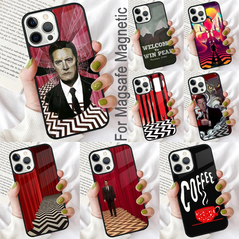 Welcome To Twin Peaks Black Lodge Red Room Magnetic Phone Case for iPhone 16 Promax 15 Pro 13 14 Plus 11 12 Mini MagSafe Coque