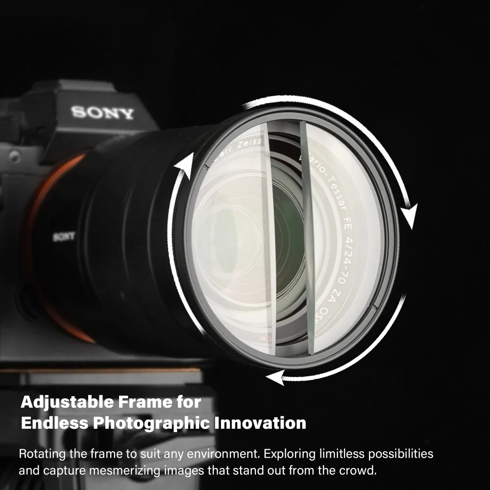 Center Field Split Diopter Lens Filter Camera Linear Prism Filter Blur Prism Center Filter Innovative Photography Videography