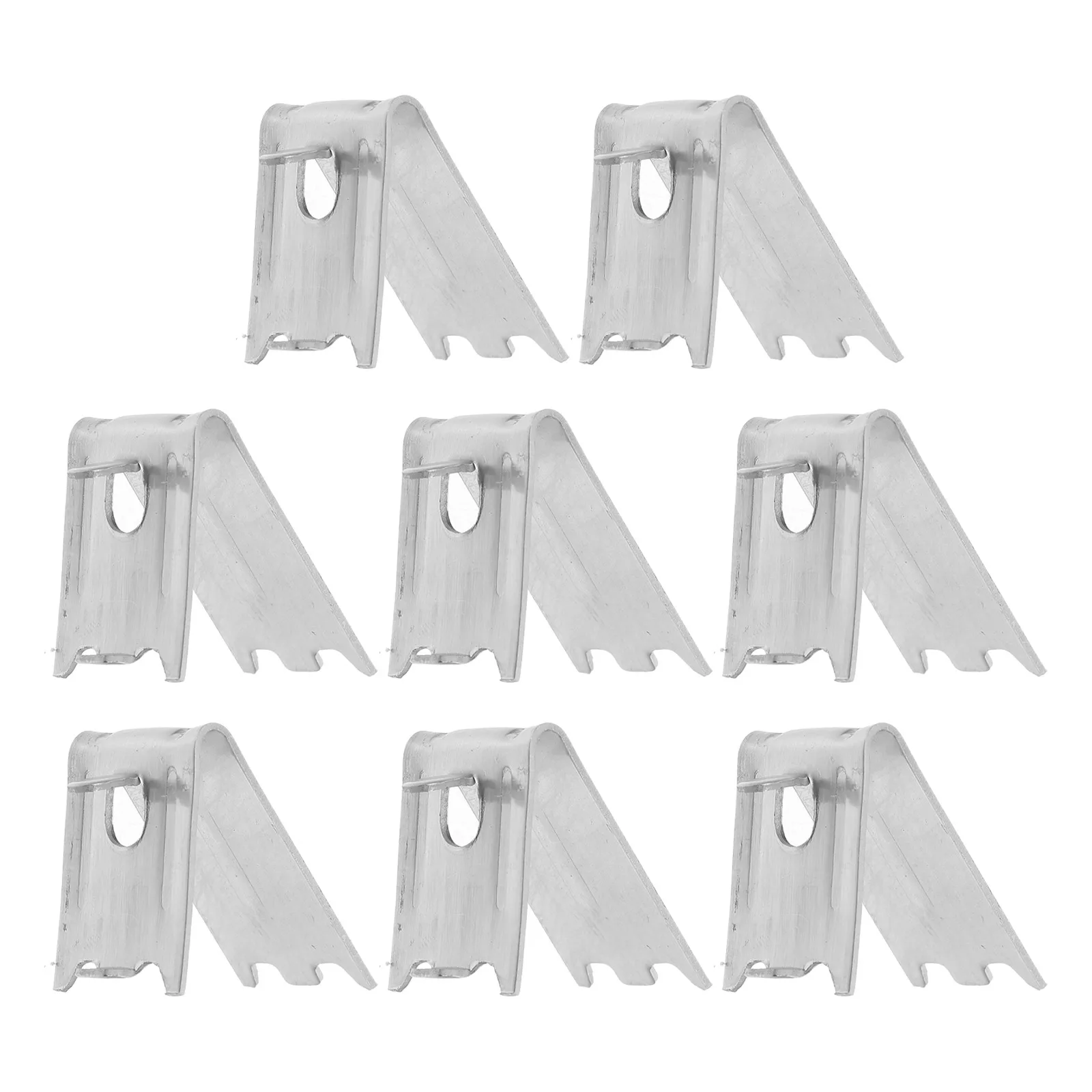 

8pcs Stainless Steel Shelf Clips Hooks for Refrigerator Freezer Beverage Cooler Equipment Metal Buckle