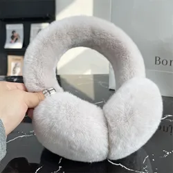 Fur Earlap Girl Natural 100% Rex Rabbit Fur Earmuffs Women Fashion Men Warm Russia Winter Real Fur Earmuffs Children Ear Cover