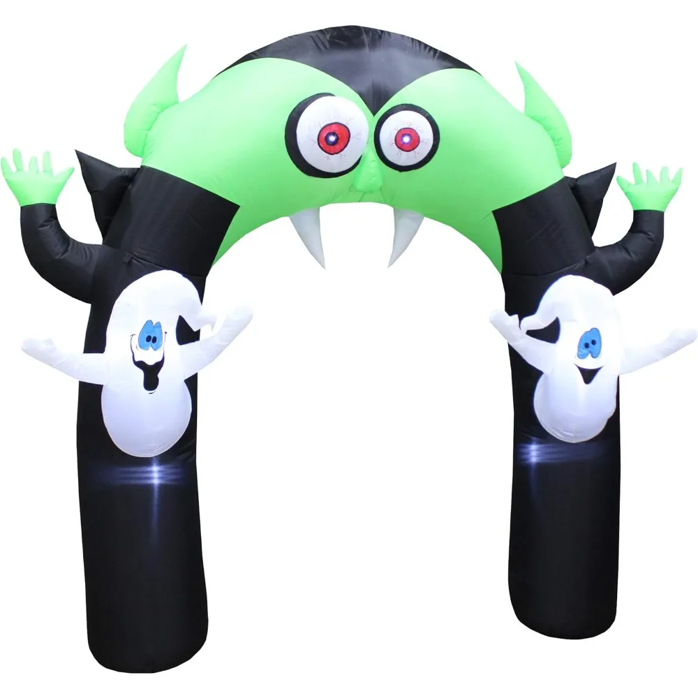 

Гигантский 8-футовый надувной вампирский монстр на Хэллоуин, арка, арка с привидениями, призмы Дракулы, светодиодные фонари с подсветкой, украшение для вечеринки
