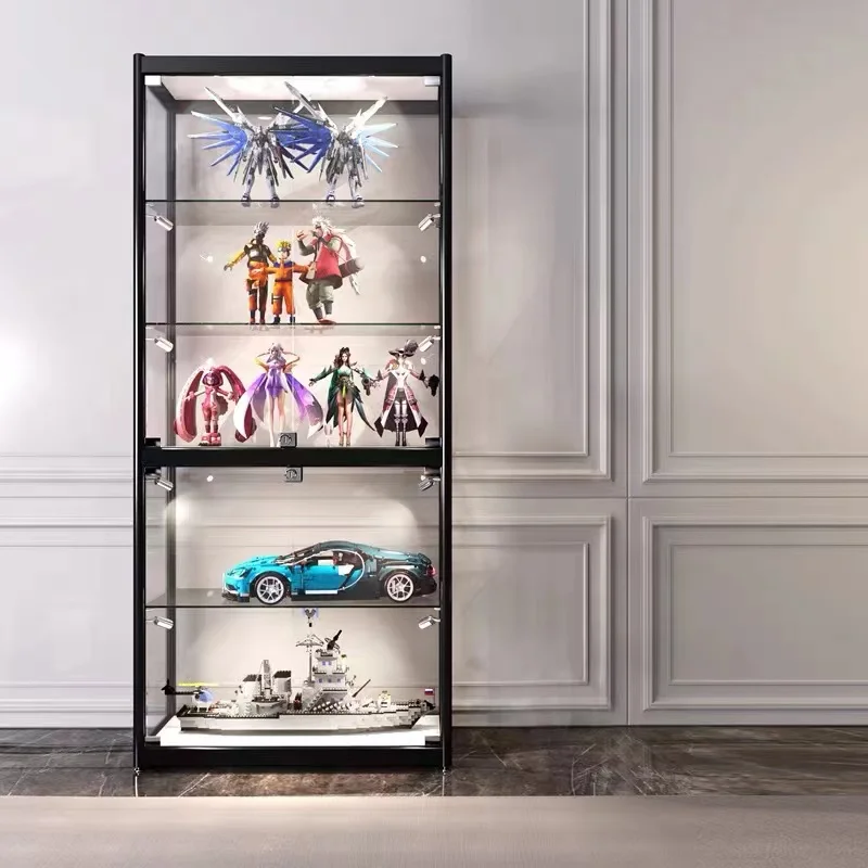 

Фигурный шкаф-витрина, модель игрушки, прозрачная стеклянная витрина, шлем Gundam Lego, домашний шкаф для хранения