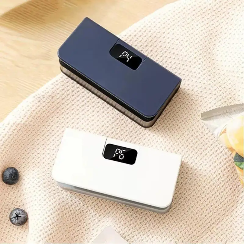 Portable 2 in 1 Mini Plastic Bag Heat Sealer Reusable Handheld Sealing Machine for Food Storage Household Travel Use