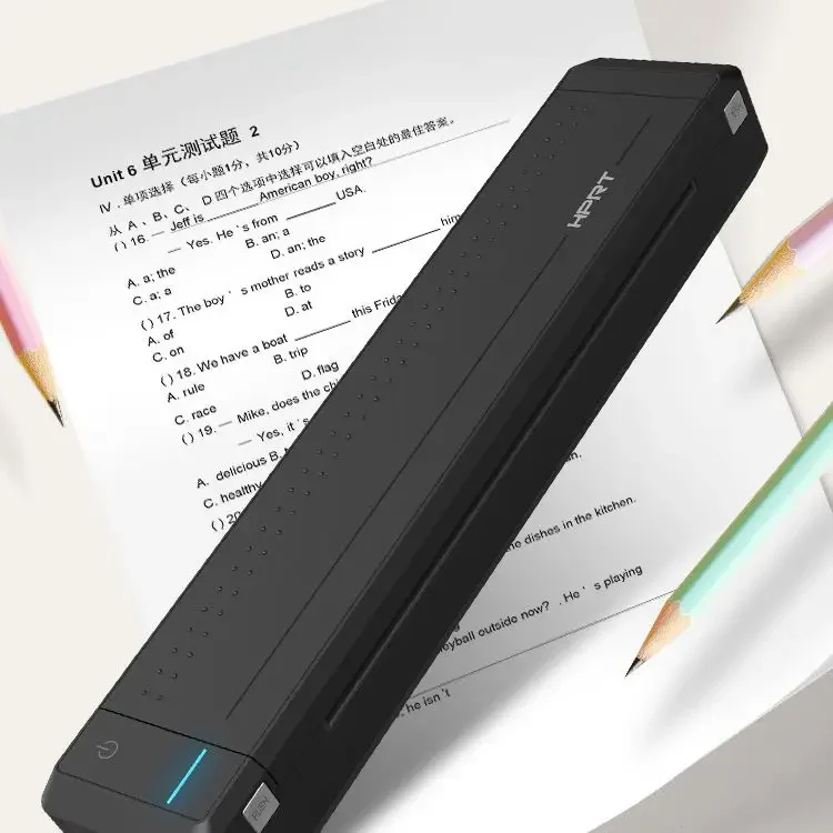 MT800 Mini Portable Printer Support Normal A4 Size Paper Mobile Printing for Business Documents Contract Files High Speed